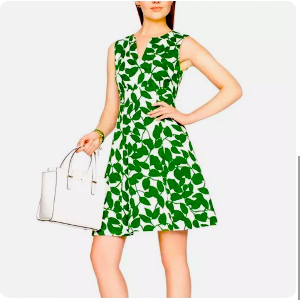 Kate Spade Garden Leaves A-line dress, sz 00